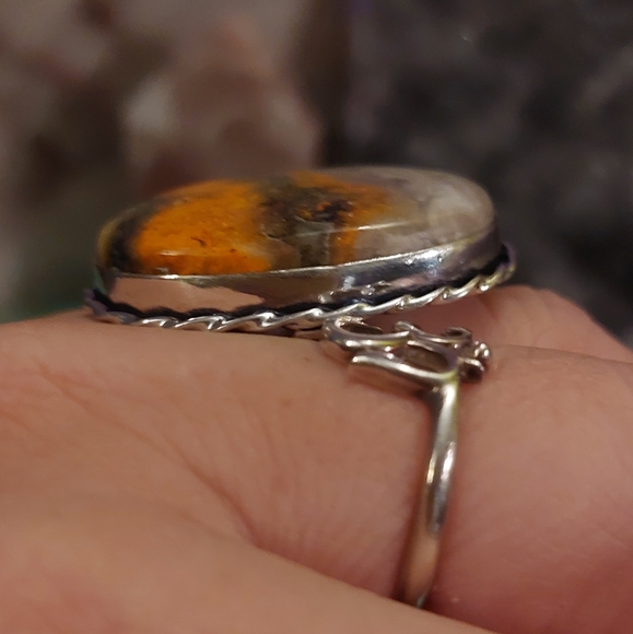 Bumblebee Jasper Ring Size 6.25 - Picture 4 of 7
